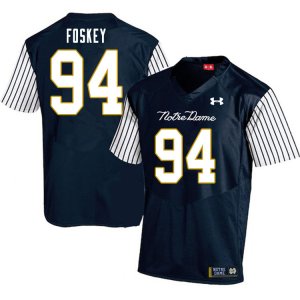 Notre Dame Fighting Irish Men's Isaiah Foskey #94 Navy Under Armour Alternate Authentic Stitched College NCAA Football Jersey LAL3399BM